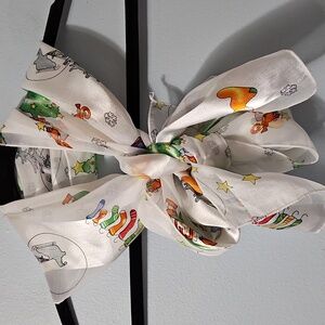 Festive Christmas Tree & Stockings Scarf 13x61